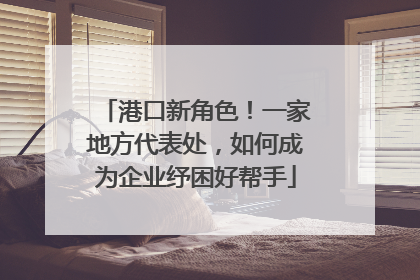 港口新角色！一家地方代表处，如何成为企业纾困好帮手